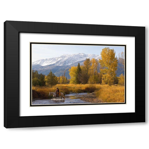 Wallow County Black Modern Wood Framed Art Print with Double Matting by Dawson, Robert