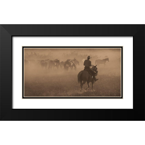 Changing Pastures Black Modern Wood Framed Art Print with Double Matting by Dawson, Robert