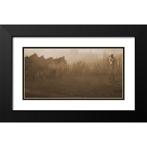 Time To Go To Work Black Modern Wood Framed Art Print with Double Matting by Dawson, Robert