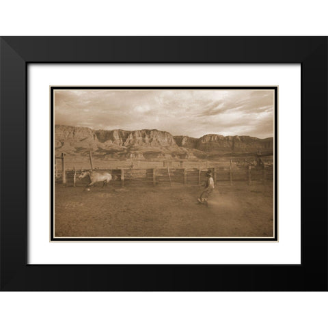 First Day At School Black Modern Wood Framed Art Print with Double Matting by Dawson, Robert