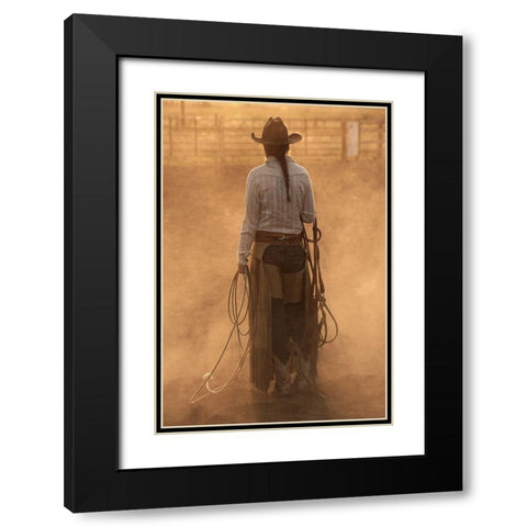Headed To Work Black Modern Wood Framed Art Print with Double Matting by Dawson, Robert