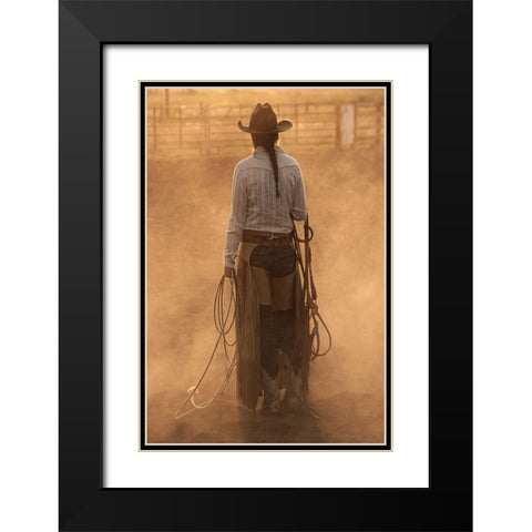 Headed To Work Black Modern Wood Framed Art Print with Double Matting by Dawson, Robert
