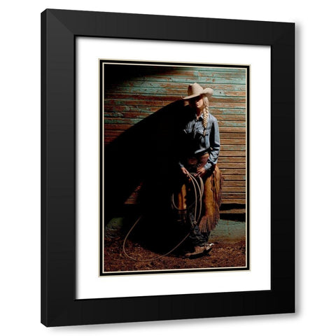 At the End of the Day Black Modern Wood Framed Art Print with Double Matting by Dawson, Robert