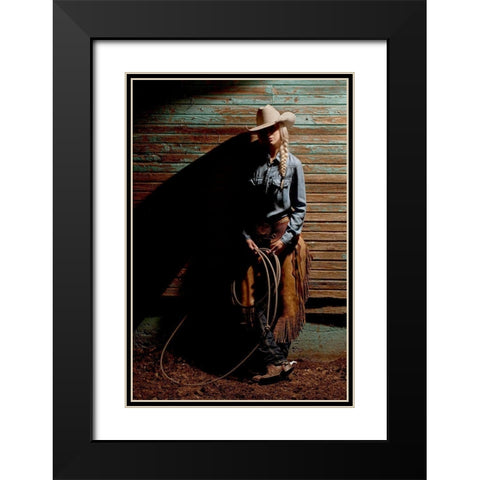 At the End of the Day Black Modern Wood Framed Art Print with Double Matting by Dawson, Robert