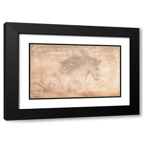 The Stallion Black Modern Wood Framed Art Print with Double Matting by Dawson, Robert