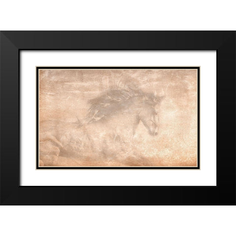 The Stallion Black Modern Wood Framed Art Print with Double Matting by Dawson, Robert