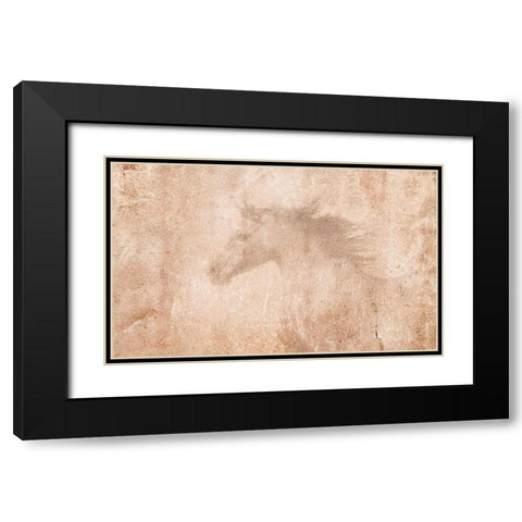 The Arab Horse Black Modern Wood Framed Art Print with Double Matting by Dawson, Robert