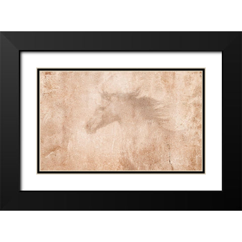 The Arab Horse Black Modern Wood Framed Art Print with Double Matting by Dawson, Robert