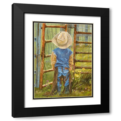 Got Some Growing To Do Black Modern Wood Framed Art Print with Double Matting by Dudley, June