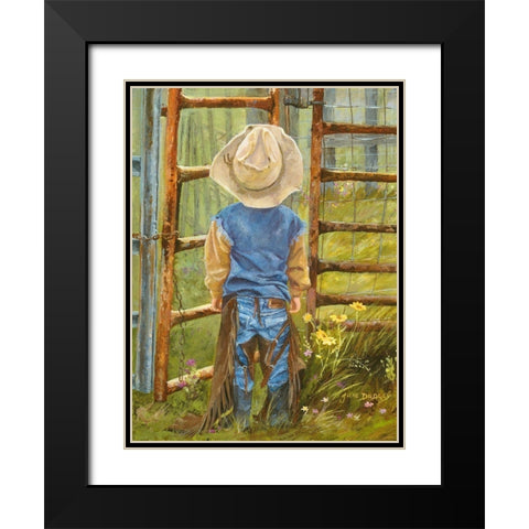 Got Some Growing To Do Black Modern Wood Framed Art Print with Double Matting by Dudley, June