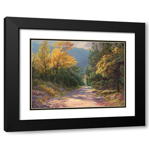 October Sunshine Black Modern Wood Framed Art Print with Double Matting by Dudley, June