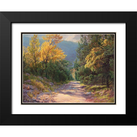 October Sunshine Black Modern Wood Framed Art Print with Double Matting by Dudley, June