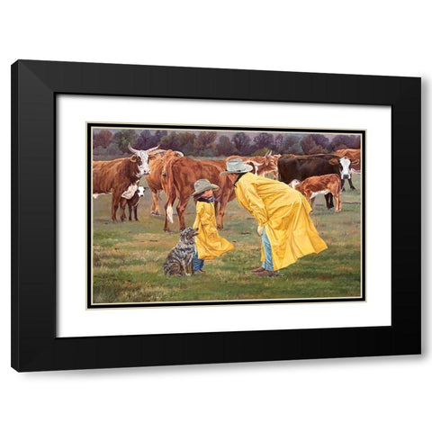 Game Plan Black Modern Wood Framed Art Print with Double Matting by Dudley, June