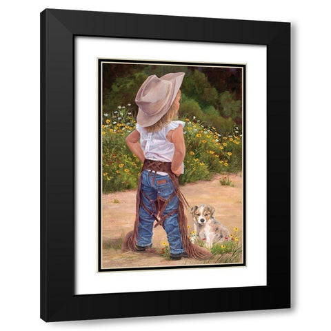 Boss Lady. Black Modern Wood Framed Art Print with Double Matting by Dudley, June