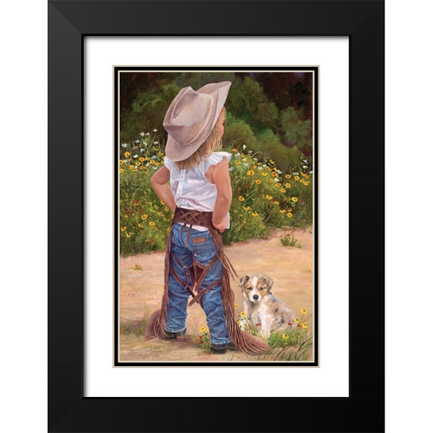 Boss Lady. Black Modern Wood Framed Art Print with Double Matting by Dudley, June