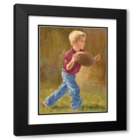 Will To Win Black Modern Wood Framed Art Print with Double Matting by Dudley, June