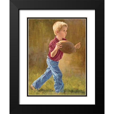 Will To Win Black Modern Wood Framed Art Print with Double Matting by Dudley, June