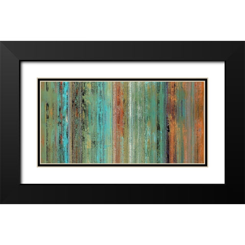 Patina Rainfall II Black Modern Wood Framed Art Print with Double Matting by Bolokofsky, Ronald