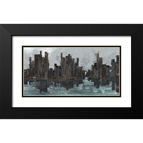 Metro Nights I Black Modern Wood Framed Art Print with Double Matting by Bolokofsky, Ronald