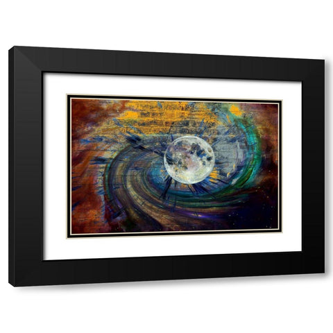 Approaching A Black Hole II Black Modern Wood Framed Art Print with Double Matting by Bolokofsky, Ronald
