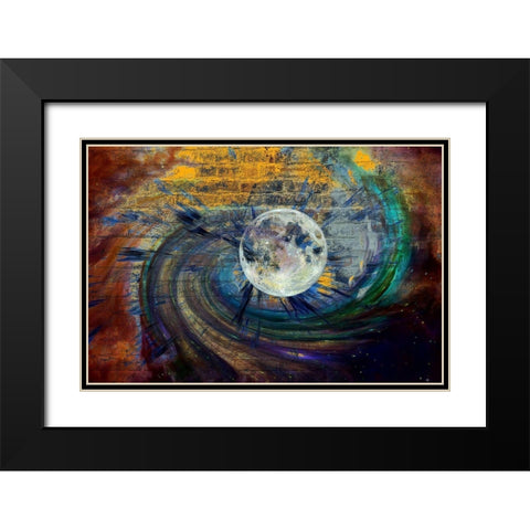 Approaching A Black Hole II Black Modern Wood Framed Art Print with Double Matting by Bolokofsky, Ronald