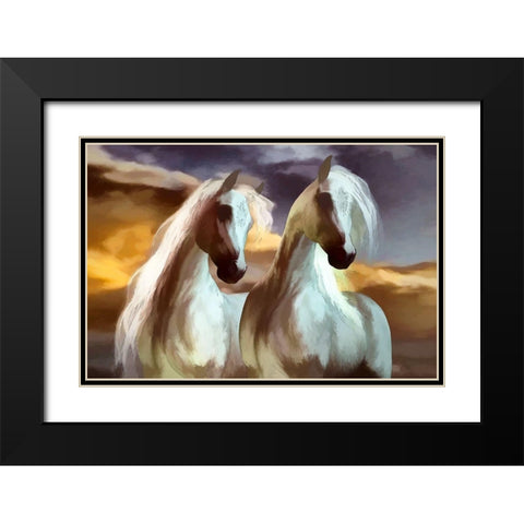 Arabian Brothers IV Black Modern Wood Framed Art Print with Double Matting by Bolokofsky, Ronald
