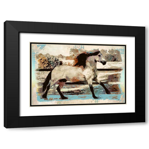 Arabian Trot I Black Modern Wood Framed Art Print with Double Matting by Bolokofsky, Ronald
