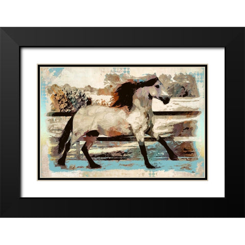 Arabian Trot I Black Modern Wood Framed Art Print with Double Matting by Bolokofsky, Ronald
