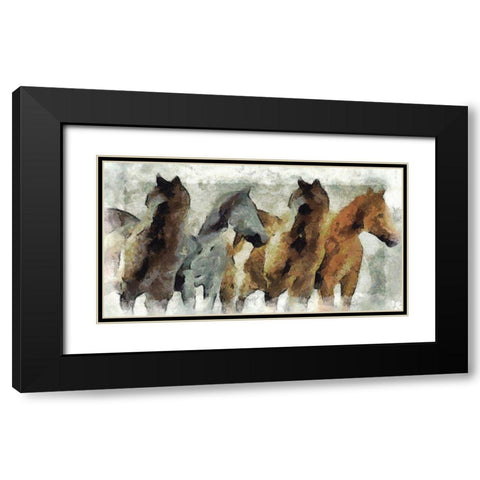 Foursome Black Modern Wood Framed Art Print with Double Matting by Bolokofsky, Ronald