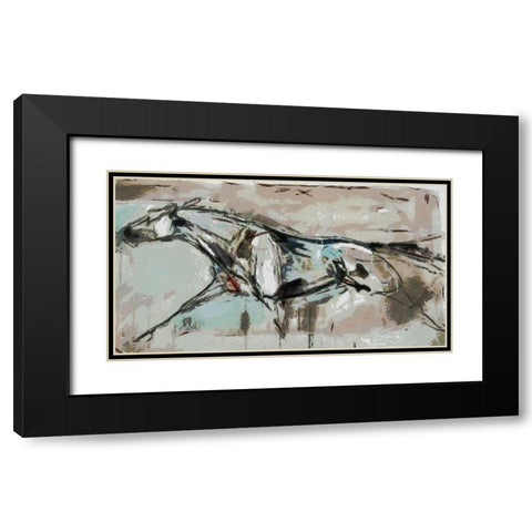 Graceful Trot Black Modern Wood Framed Art Print with Double Matting by Bolokofsky, Ronald