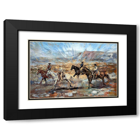Herders Black Modern Wood Framed Art Print with Double Matting by Bolokofsky, Ronald
