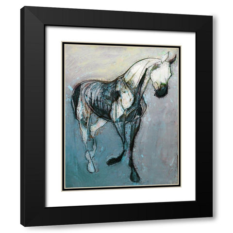 Horse Dance II Black Modern Wood Framed Art Print with Double Matting by Bolokofsky, Ronald