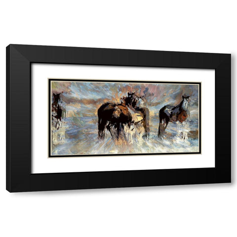 Passing the Day Black Modern Wood Framed Art Print with Double Matting by Bolokofsky, Ronald