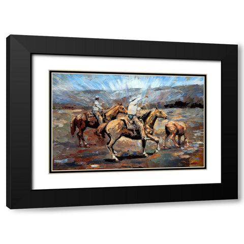 Rope the Stray I Black Modern Wood Framed Art Print with Double Matting by Bolokofsky, Ronald