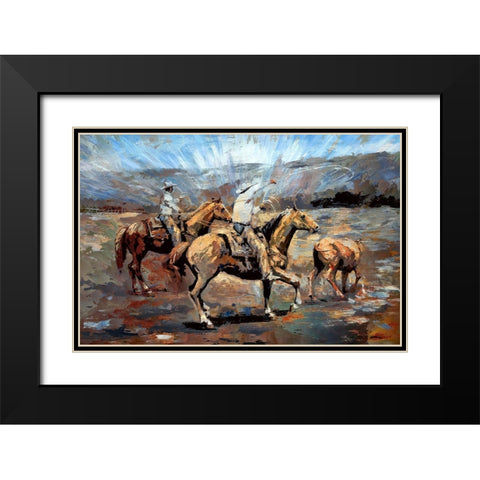 Rope the Stray I Black Modern Wood Framed Art Print with Double Matting by Bolokofsky, Ronald