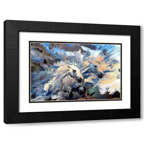Run Like the Wind Black Modern Wood Framed Art Print with Double Matting by Bolokofsky, Ronald