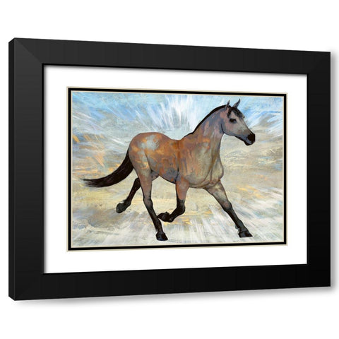 Runner Black Modern Wood Framed Art Print with Double Matting by Bolokofsky, Ronald