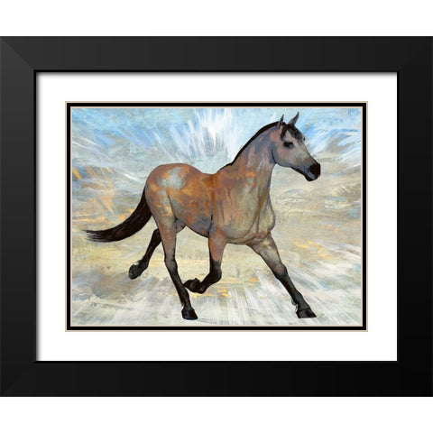 Runner Black Modern Wood Framed Art Print with Double Matting by Bolokofsky, Ronald