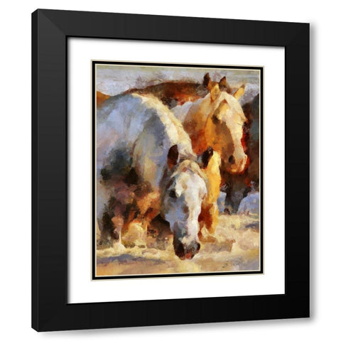 Shallow Water Black Modern Wood Framed Art Print with Double Matting by Bolokofsky, Ronald