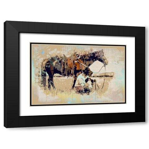 Westrn Adventures Black Modern Wood Framed Art Print with Double Matting by Bolokofsky, Ronald