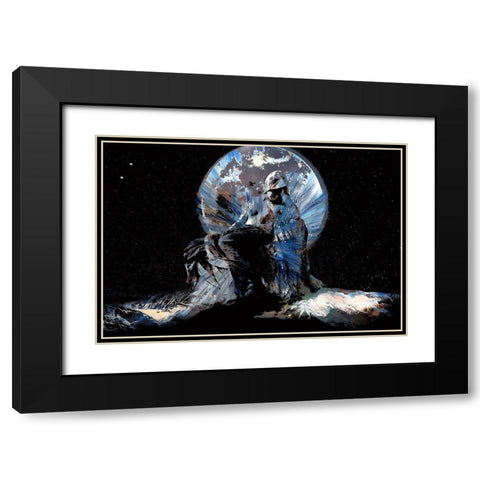 Dreaming of a Moon Shadow Black Modern Wood Framed Art Print with Double Matting by Bolokofsky, Ronald