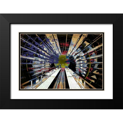 Leaving the Station Black Modern Wood Framed Art Print with Double Matting by Bolokofsky, Ronald