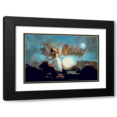Light the Way Black Modern Wood Framed Art Print with Double Matting by Bolokofsky, Ronald