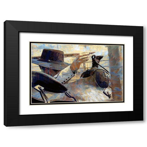 Saddle Up Black Modern Wood Framed Art Print with Double Matting by Bolokofsky, Ronald