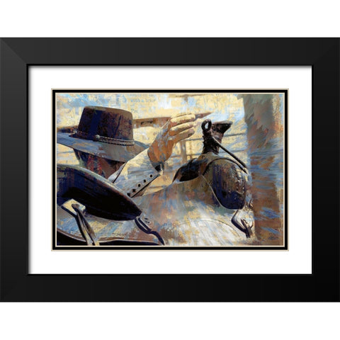 Saddle Up Black Modern Wood Framed Art Print with Double Matting by Bolokofsky, Ronald