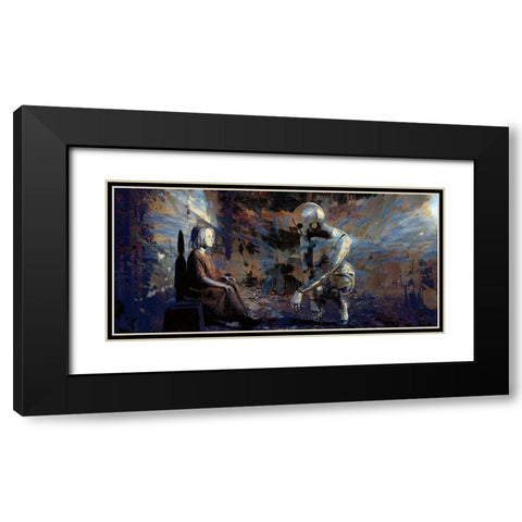 To Be Human Black Modern Wood Framed Art Print with Double Matting by Bolokofsky, Ronald