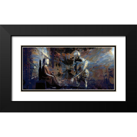 To Be Human Black Modern Wood Framed Art Print with Double Matting by Bolokofsky, Ronald
