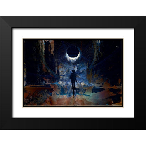Total Eclipse Black Modern Wood Framed Art Print with Double Matting by Bolokofsky, Ronald