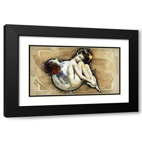Venus Amongst the Stars Black Modern Wood Framed Art Print with Double Matting by Bolokofsky, Ronald