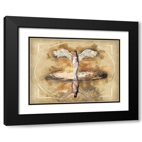Angel of the Deep Black Modern Wood Framed Art Print with Double Matting by Bolokofsky, Ronald